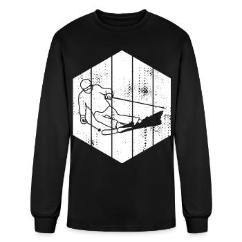 Skier Sketch - Men's Long Sleeve T-Shirt - black - Front