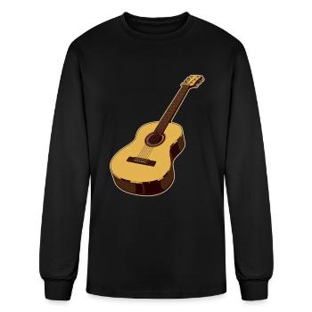 Acoustic Guitar - Men's Long Sleeve T-Shirt - black - Front