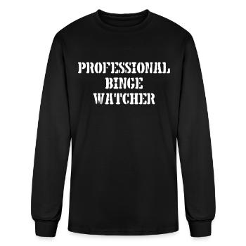 Professional Binge Watcher - Men's Long Sleeve T-Shirt - black - Front