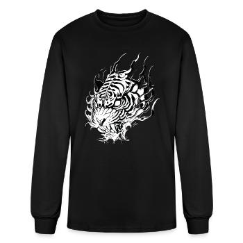 tiger rage - Men's Long Sleeve T-Shirt - black - Front
