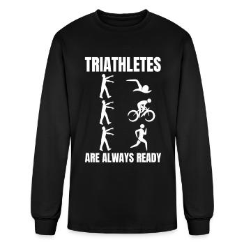 Triathlete Joke - Men's Long Sleeve T-Shirt - black - Front