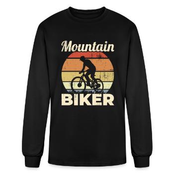 Vintage Mountain Biker - Men's Long Sleeve T-Shirt - black - Front