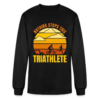 Motivational Triathlete Quote - Men's Long Sleeve T-Shirt - black - Front