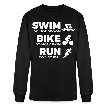 Triathlete Motivation - Men's Long Sleeve T-Shirt - black - Front