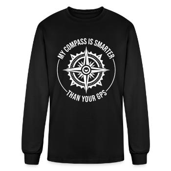 Compass Smarter GPS Navigation Outdoor GIS - Men's Long Sleeve T-Shirt - black - Front
