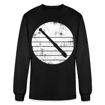 Flute Sketch - Men's Long Sleeve T-Shirt - black - Front