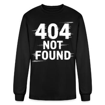 404 Error Not Found - Men's Long Sleeve T-Shirt - black - Front