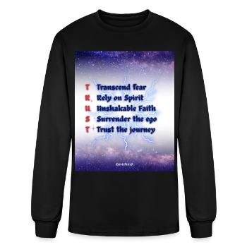 Transcendence and Faith Motivational Quote Design - Men's Long Sleeve T-Shirt - black - Front