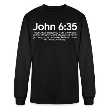John verse  - Men's Long Sleeve T-Shirt - black - Front
