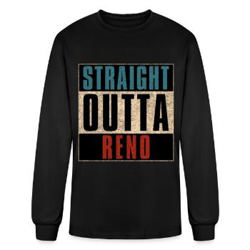 Straight Outta Reno Nevada NV - Men's Long Sleeve T-Shirt - black - Front