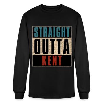 Straight Outta Kent Washington WA - Men's Long Sleeve T-Shirt - black - Front