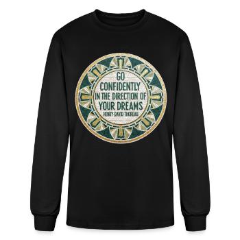 Go Confidently - Men's Long Sleeve T-Shirt - black - Front