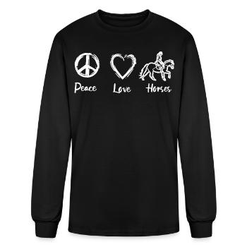 I Love Horse Riding - Men's Long Sleeve T-Shirt - black - Front