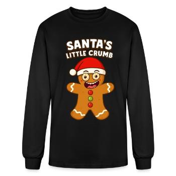 Gingerbread Santa`s Little Crumb - Men's Long Sleeve T-Shirt - black - Front