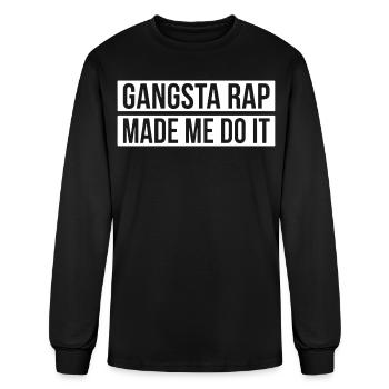 Gangsta Rap TMade Me Do It Best Bitches Unicorn - T-shirt à manches longues Homme - noir - Devant