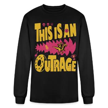 This Is An Outrage Comfort Colors Dungeon Crawler - Men's Long Sleeve T-Shirt - black - Front
