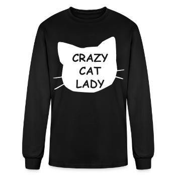 Crazy Cat Lady - Men's Long Sleeve T-Shirt - black - Front