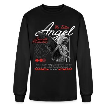 The Fallen Angel Graphic - Men's Long Sleeve T-Shirt - black - Front