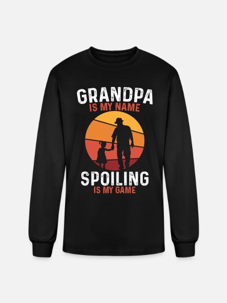 Grandpa Spoiling Is My Game - Men's Long Sleeve T-Shirt - black