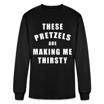 These pretzels are making me thirsty - Men's Long Sleeve T-Shirt - black - Front