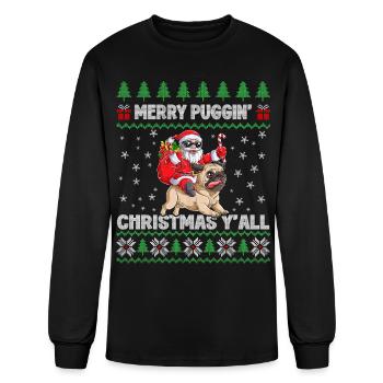 Parade de Noël du Carlin Natale - T-shirt à manches longues Homme - noir - Devant
