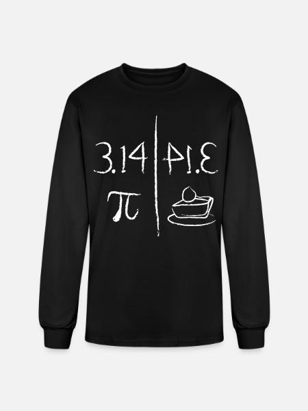 Pi Mirrors Pie - Men's Long Sleeve T-Shirt - black