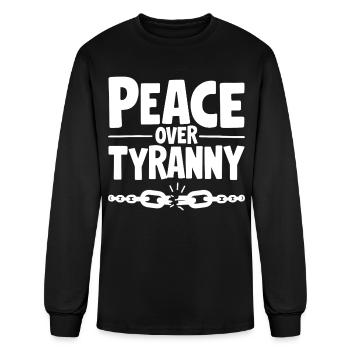 Peace Over Tyranny chain breaks - Men's Long Sleeve T-Shirt - black - Front