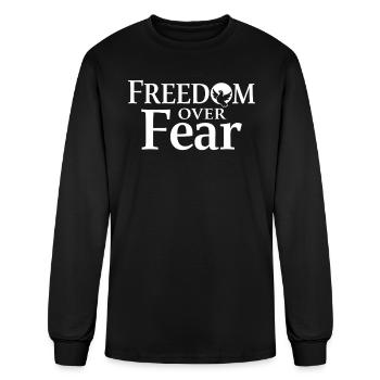 Freedom Over Fear Peace & Freedom - Men's Long Sleeve T-Shirt - black - Front