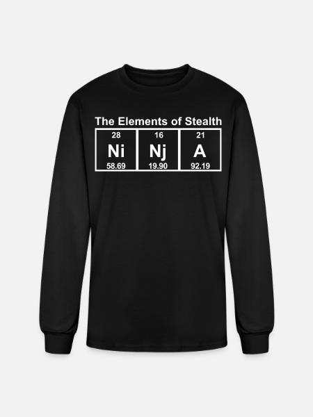 Ninja Elements Of Stealth - Men's Long Sleeve T-Shirt - black