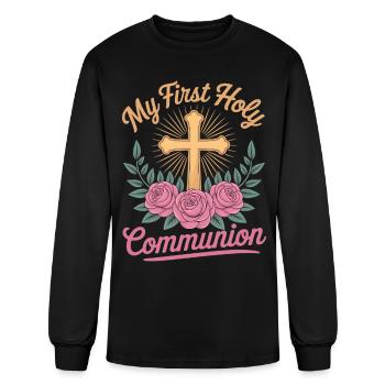 My First Holy Communion - Men's Long Sleeve T-Shirt - black - Front