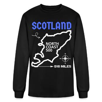 Vintage NC500 Scenic Route Scotland highlands - Men's Long Sleeve T-Shirt - black - Front