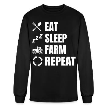 Farming Slogan - Men's Long Sleeve T-Shirt - black - Front