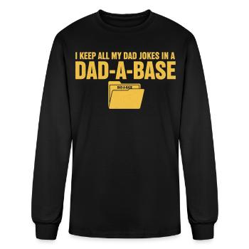 Dad-A-Base: I Keep Dad Jokes - Men's Long Sleeve T-Shirt - black - Front