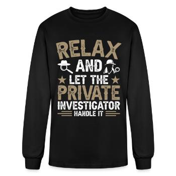 Uniforme de détective privé Costume de détective - T-shirt à manches longues Homme - noir - Devant