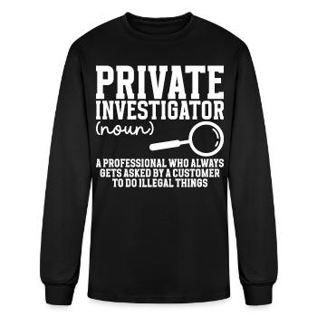 Détective Observation des costumes Détective privé - T-shirt à manches longues Homme - noir - Devant