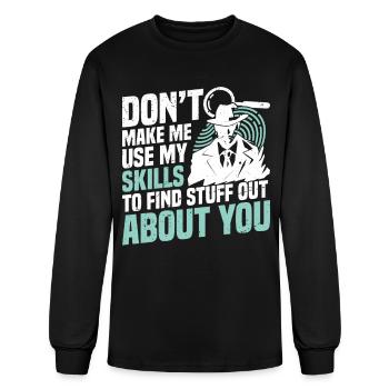  Observation Outfit for Private Investigator - Men's Long Sleeve T-Shirt - black - Front