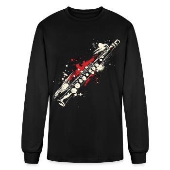 Flute Graffiti - Men's Long Sleeve T-Shirt - black - Front