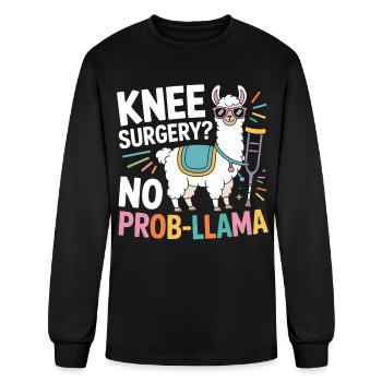 No Prob-Llama Knee Surgery - Men's Long Sleeve T-Shirt - black - Front