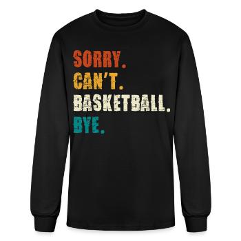 Basketball Farewell Distressed Typography - Men's Long Sleeve T-Shirt - black - Front