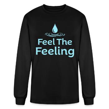 Feel the feeling of mindfulness and water droplets - Men's Long Sleeve T-Shirt - black - Front