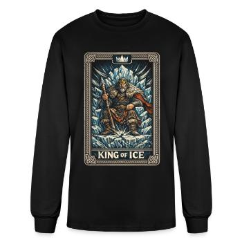 Scandinavian Viking King Of Ice - Men's Long Sleeve T-Shirt - black - Front