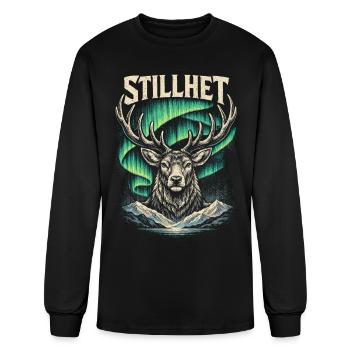 Scandinavian Viking Stillhet - Men's Long Sleeve T-Shirt - black - Front