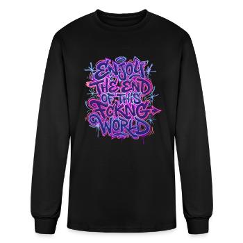 End of This World Graffiti - Men's Long Sleeve T-Shirt - black - Front