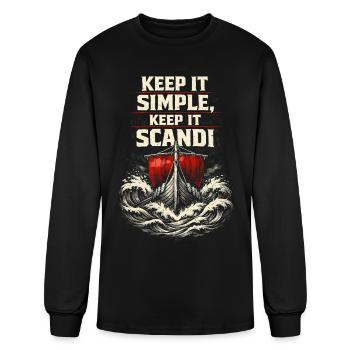 Scandinavian Viking Keep It Scandi - Men's Long Sleeve T-Shirt - black - Front