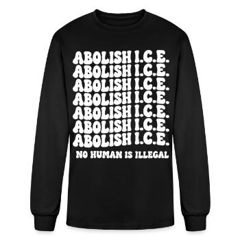 Typographie de la grille de protestation - T-shirt à manches longues Homme - noir - Devant