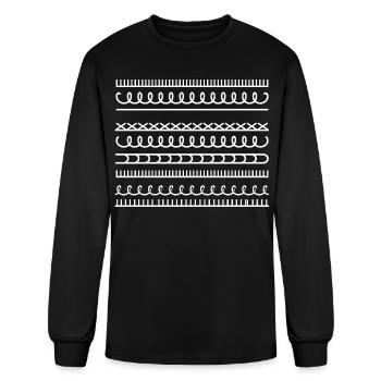Doodle Border Spirals - Men's Long Sleeve T-Shirt - black - Front