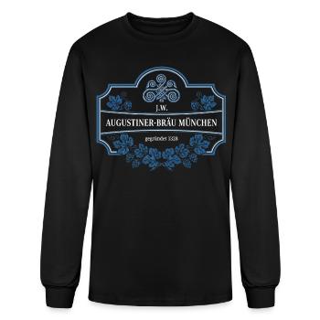 Augustiner Crest Bavarian Label - Men's Long Sleeve T-Shirt - black - Front