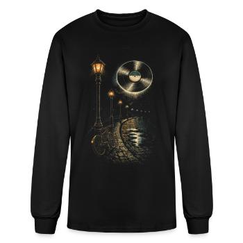 Vinyl Collector - Men's Long Sleeve T-Shirt - black - Front