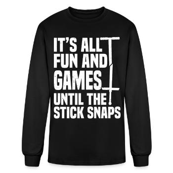 Pogo Stick Jumping Stick Snaps Pogo Stick Bouncer - Men's Long Sleeve T-Shirt - black - Front