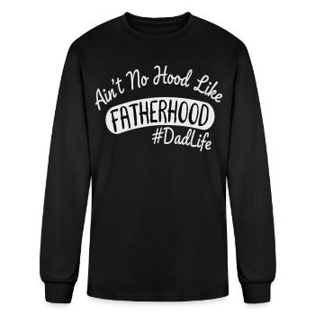 Father Saying DadLife Fatherhood - Men's Long Sleeve T-Shirt - black - Front